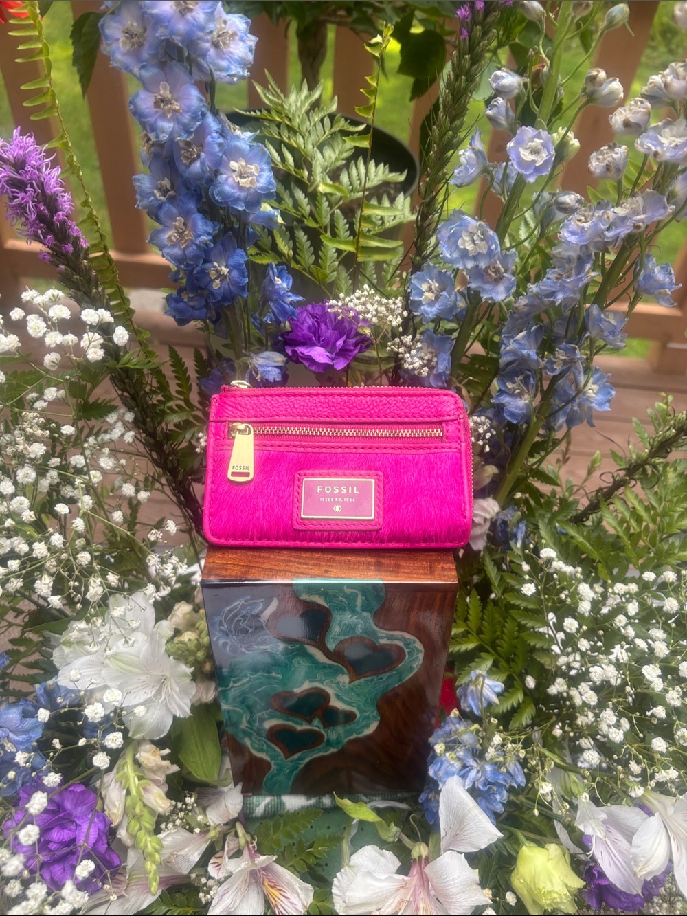 Fossil Hot Pink Women's Zip Wallet